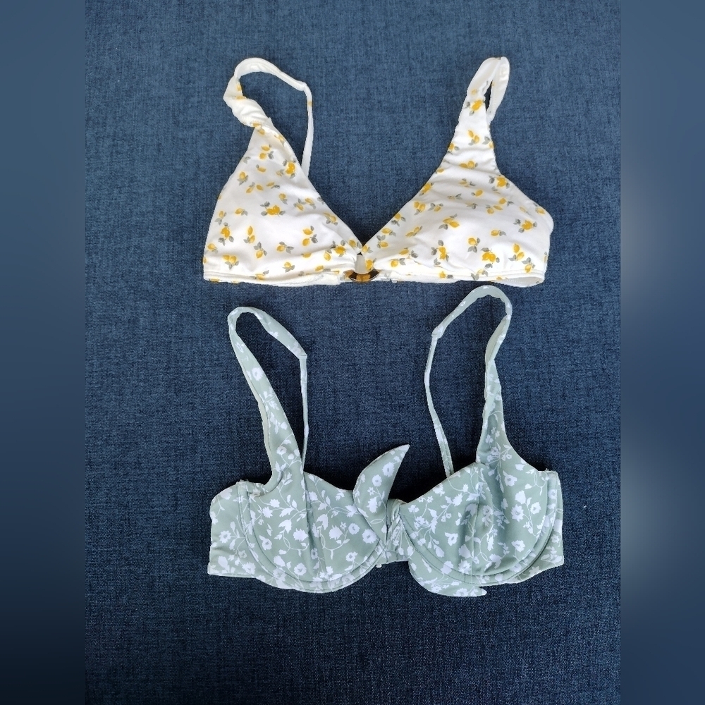 Lot Of 2 Abercrombie and Fitch Floral Swim Top Size Small NWOT